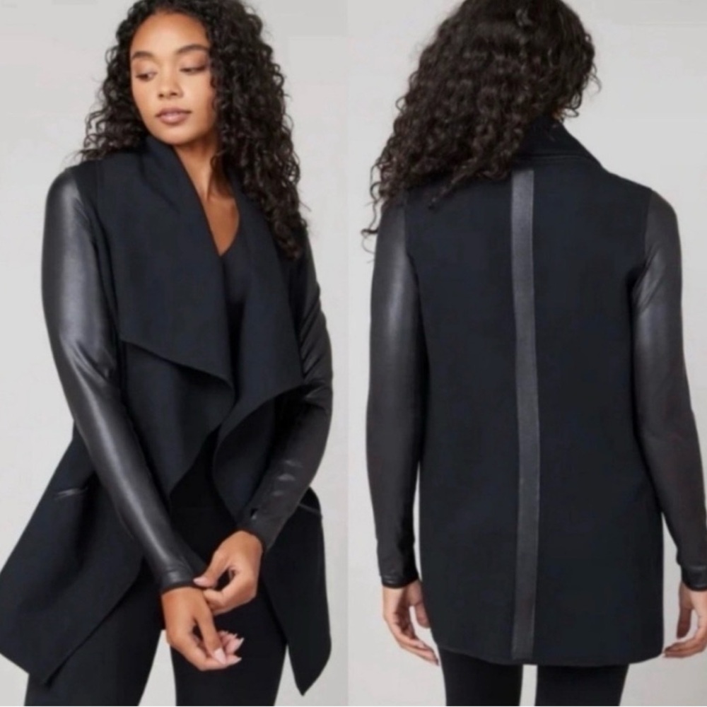 Spanx Front Drape Black Women's Jacket